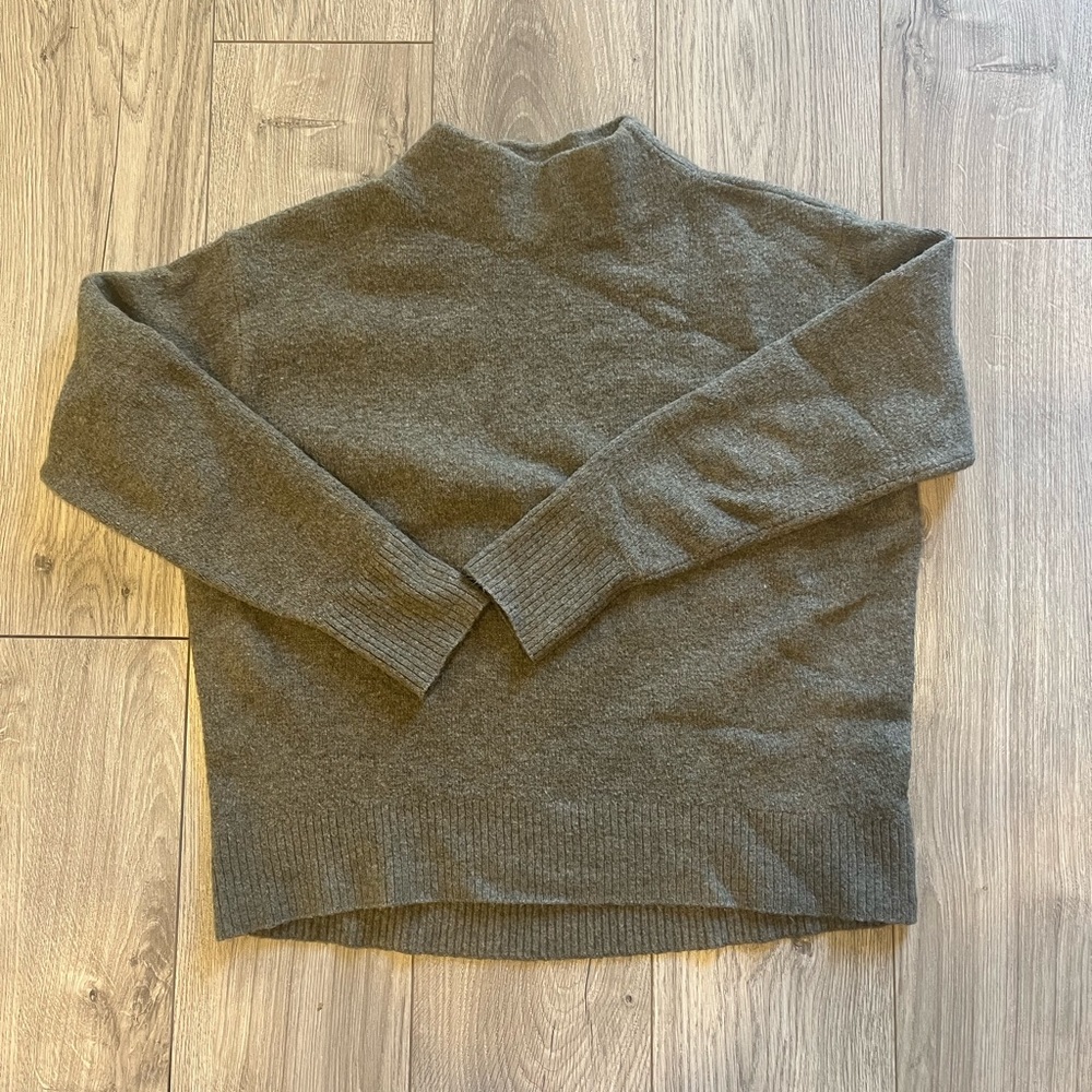 Green mock neck